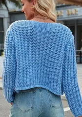 Cropped Knit Cardigan - Versatile Layer | Femstylo - Femstylo