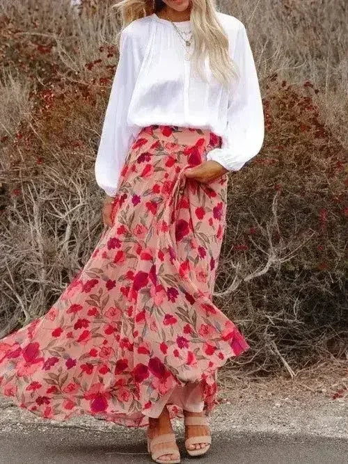 Floral Maxi Skirt - Femstylo