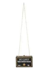 NO LIMIT YOLO Credit Card Rhinestone Clutch - Femstylo