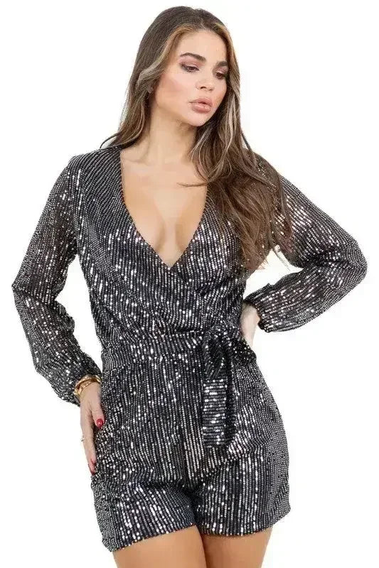 WOMEN FASHION SEQUIN ROMPERS - Femstylo
