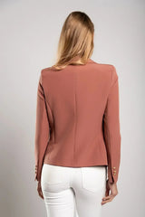 Blazer s klasičnim ovratnikom Caorla, starinsko roza - Femstylo