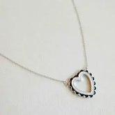 Scallop Edge Heart Necklace - 18k Gold Plated | Femstylo - Femstylo