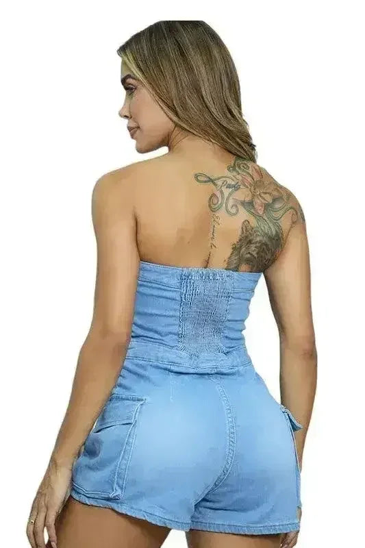 WOMEN FASHION DENIM ROMPERS - Femstylo