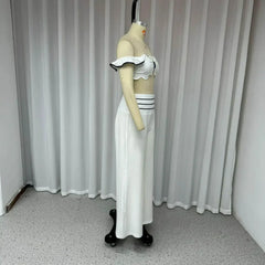 Women's Fashion Casual Off-shoulder Solid Color Two-piece Set - Femstylo