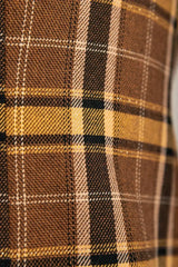 Brown Plaid Chiarana Blazer - Mustard Accents | Italian Made - Femstylo