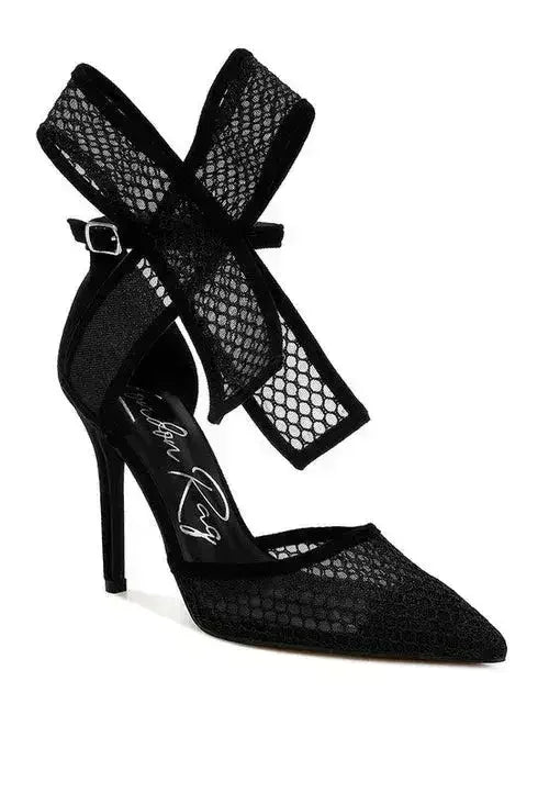 Regenta Big Bow Detail Stiletto Sandals - Femstylo