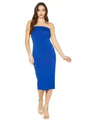 Women's Tube Top Bodycon Midi Dress - Femstylo