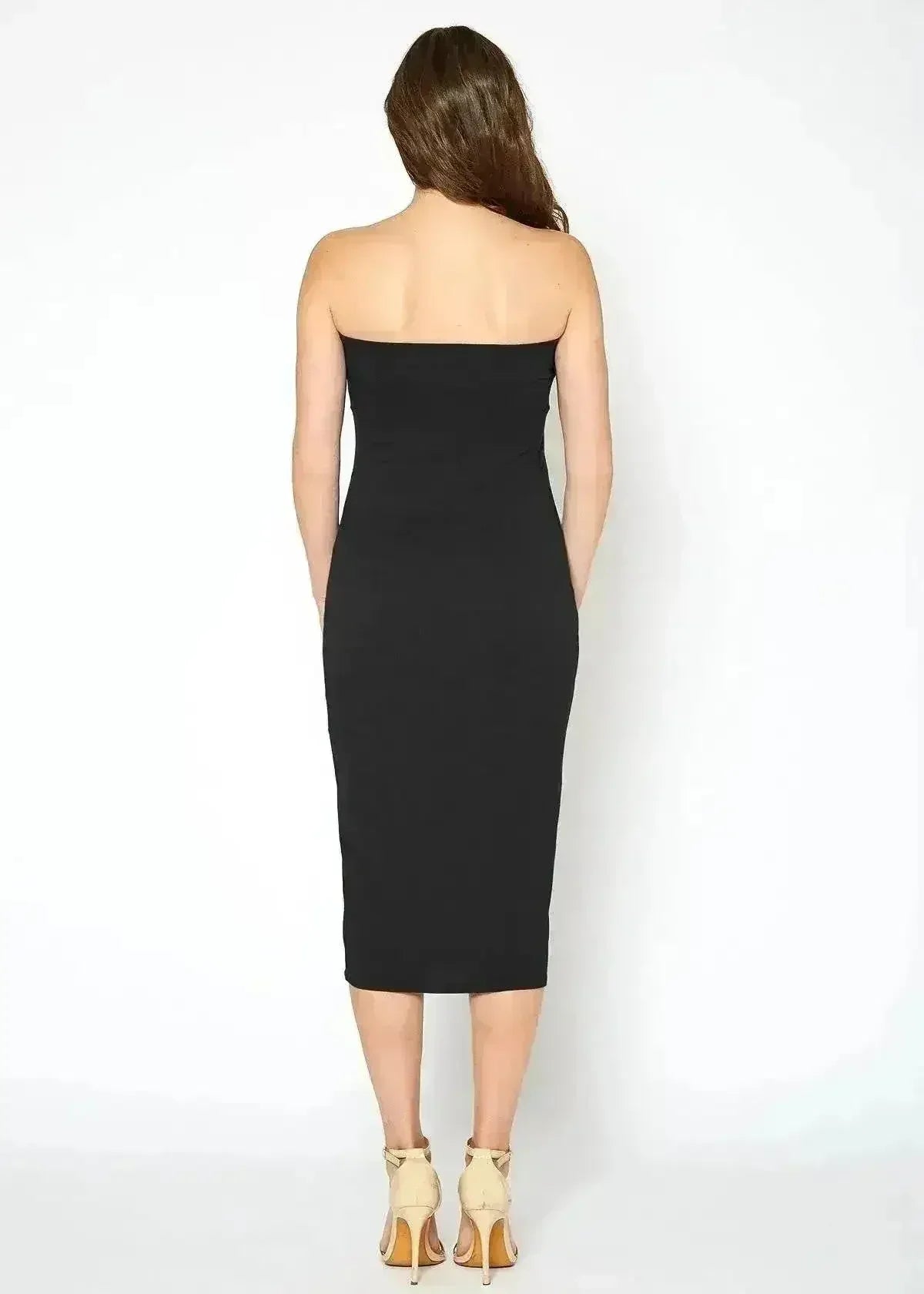 Women's Tube Top Bodycon Midi Dress - Femstylo
