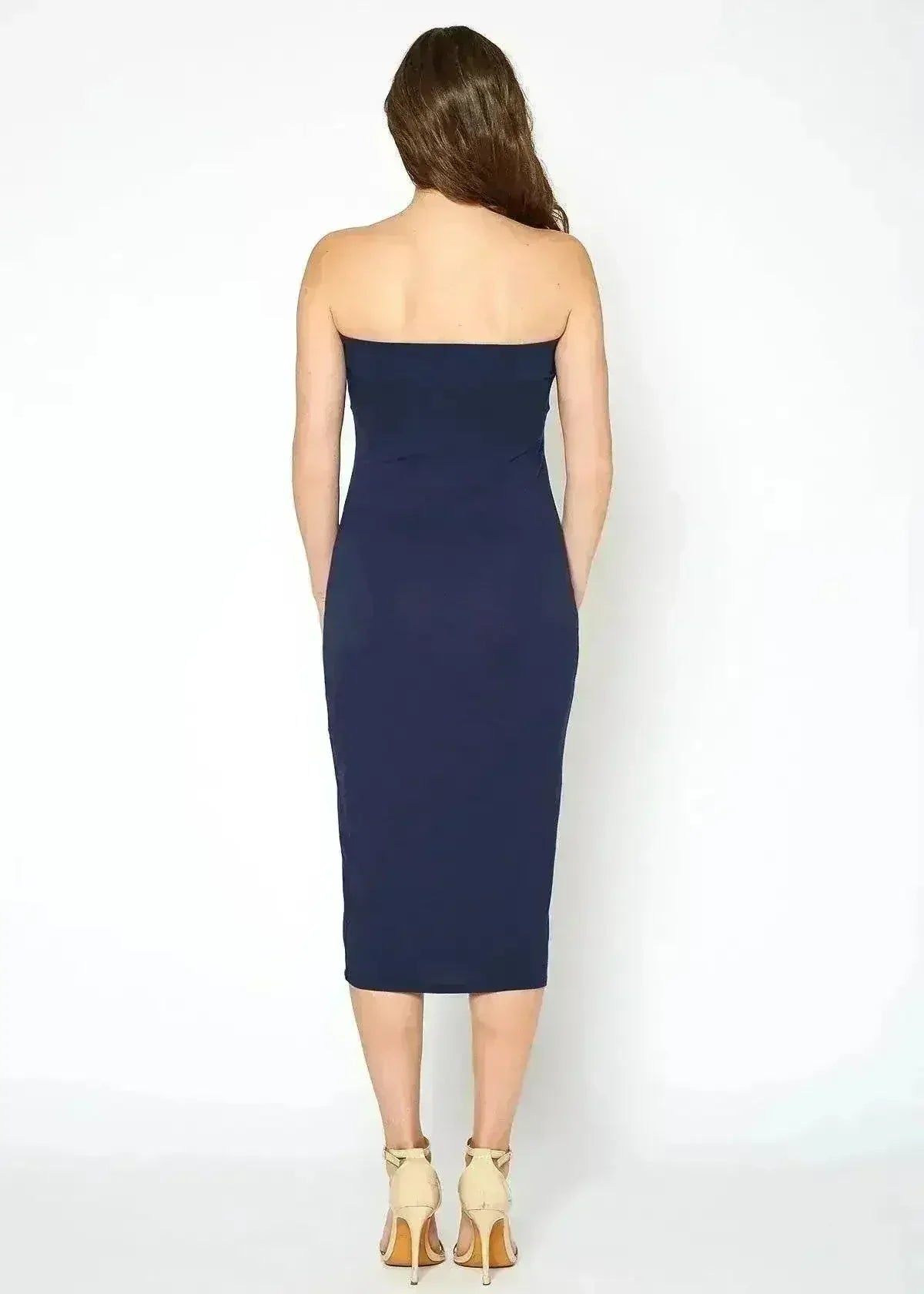 Women's Tube Top Bodycon Midi Dress - Femstylo