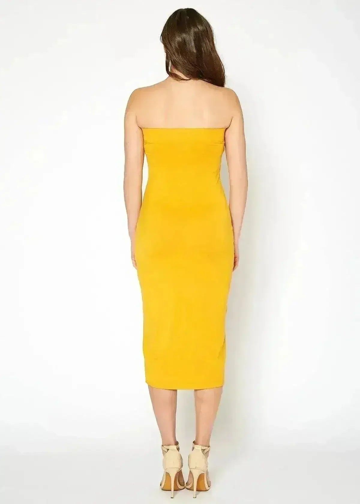 Women's Tube Top Bodycon Midi Dress - Femstylo