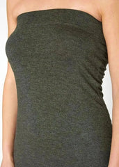 Women's Tube Top Bodycon Midi Dress - Femstylo