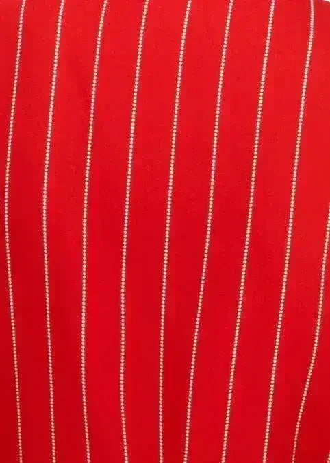 Women's Asymmetrical Shoulder Ruffle Blouse in Red | Femstylo - Femstylo