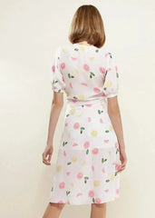 Fruit Punch Tie Hem Open Front Blouse in Fruit Punch | Femstylo - Femstylo