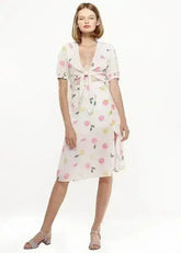 Button Front Midi Skirt in Fruit Punch - Femstylo