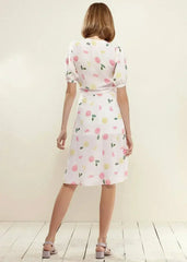 Button Front Midi Skirt in Fruit Punch - Femstylo