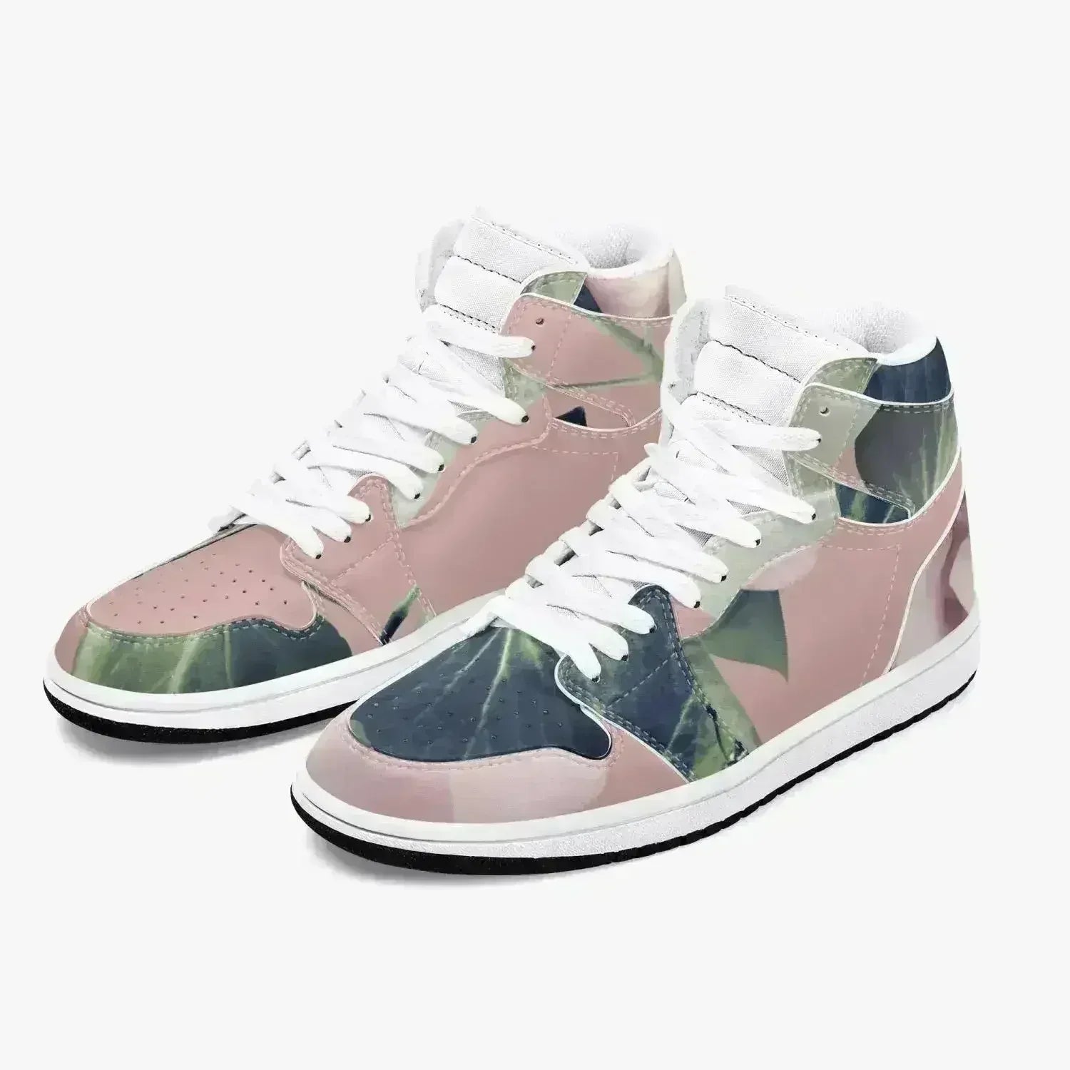 Jacki Easlick Floral Garden High-Top Leather Sneakers - Femstylo