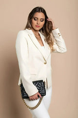 Beige Classic Blazer - Italian Made | Code 4704BLAZER - Femstylo