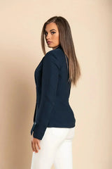 Blazer s klasičnim ovratnikom, modra - Femstylo