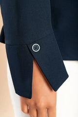 Blazer s klasičnim ovratnikom, modra - Femstylo