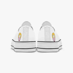 Sue Sue Sweet Low Canvas Shoes-White sole - Femstylo