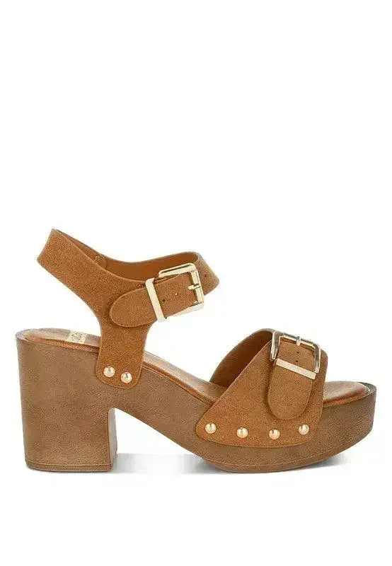 Lhasa Real Suede Leather Clog Sandals - Femstylo