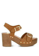 Lhasa Real Suede Leather Clog Sandals - Femstylo