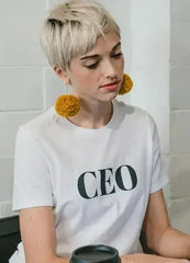 CEO White Women T-shirt - Femstylo