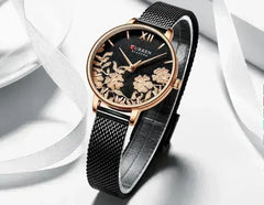 FUCHSIA Curren Watch - 32mm Romantic Timepiece with Japan Movement - Femstylo