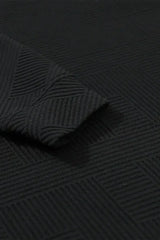 Black Ultra Loose Textured 2pcs Slouchy Outfit - Femstylo