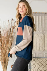 Color Block Button-Down Shirt - Modern Contrast Top | Femstylo - Femstylo