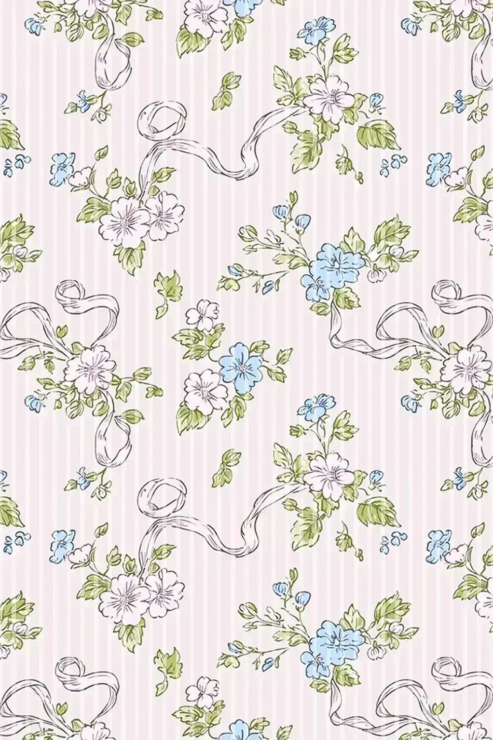 Pink Floral Striped Print Contrast Trim Tie Split Neck Mini Dress - Femstylo