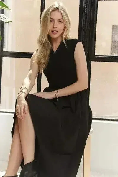 ADORA V-Neck Cap Sleeve Dress - Femstylo