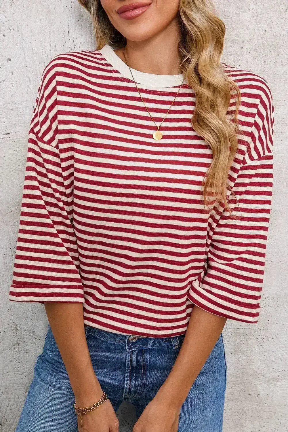 Black Stripe Bowknot Backless T-Shirt - Femstylo
