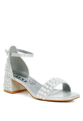 Nocturnal Rhinestone Embellished Shimmer Sandals - Femstylo