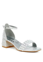 Nocturnal Rhinestone Embellished Shimmer Sandals - Femstylo