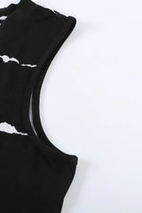 Apricot Allover Leopard Print Round Neck Tank Top - Femstylo