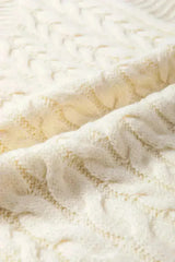 Cable Knit Sweater Vest – High Neck & Textured Oatmeal - Femstylo