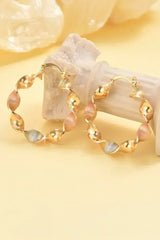 Gold Twisted Round Hoop Earrings - Femstylo