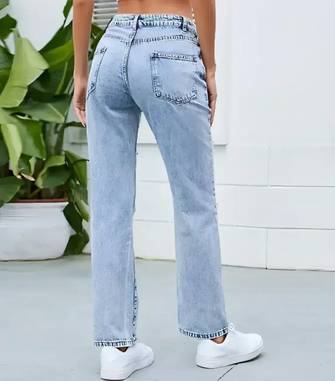 DenimDare™ – Washed Ripped Slim Jeans - Femstylo