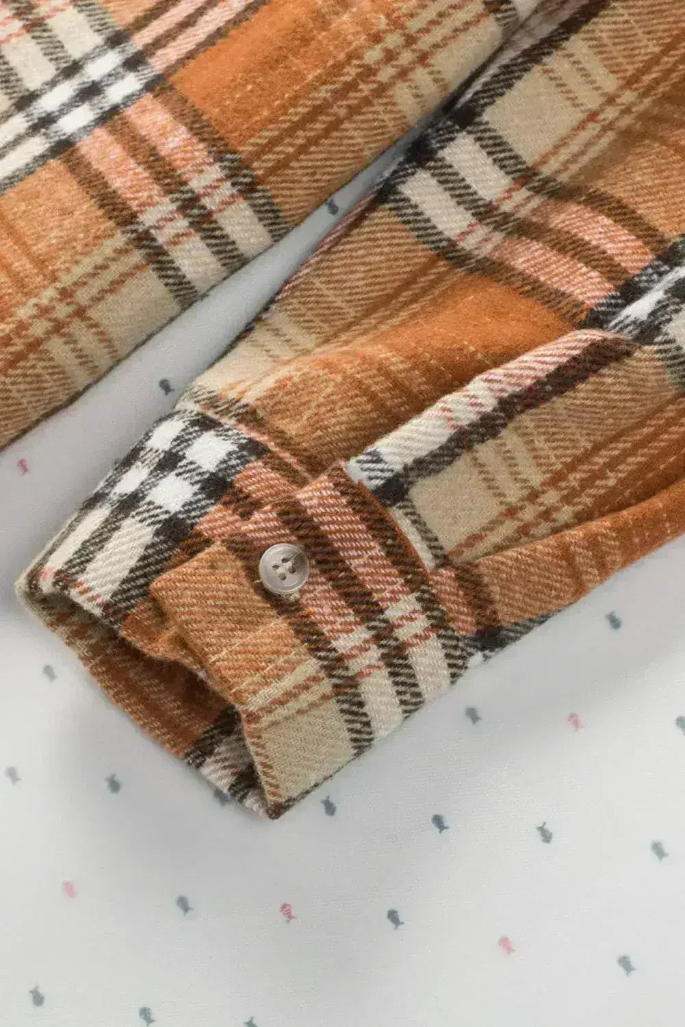 Plaid Color Block Patchwork Shirt Jacket with Pocket - Femstylo