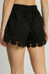 Umgee Full Size Polka Dot Lace Shorts Plus Size - Femstylo