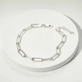 Paperclip Chain Bracelet, Link Chain Bracelet, Bracelet For Women - Femstylo
