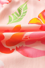 Beige Floral Print Shirred Detail Puff Sleeve Flowy Maxi Dress