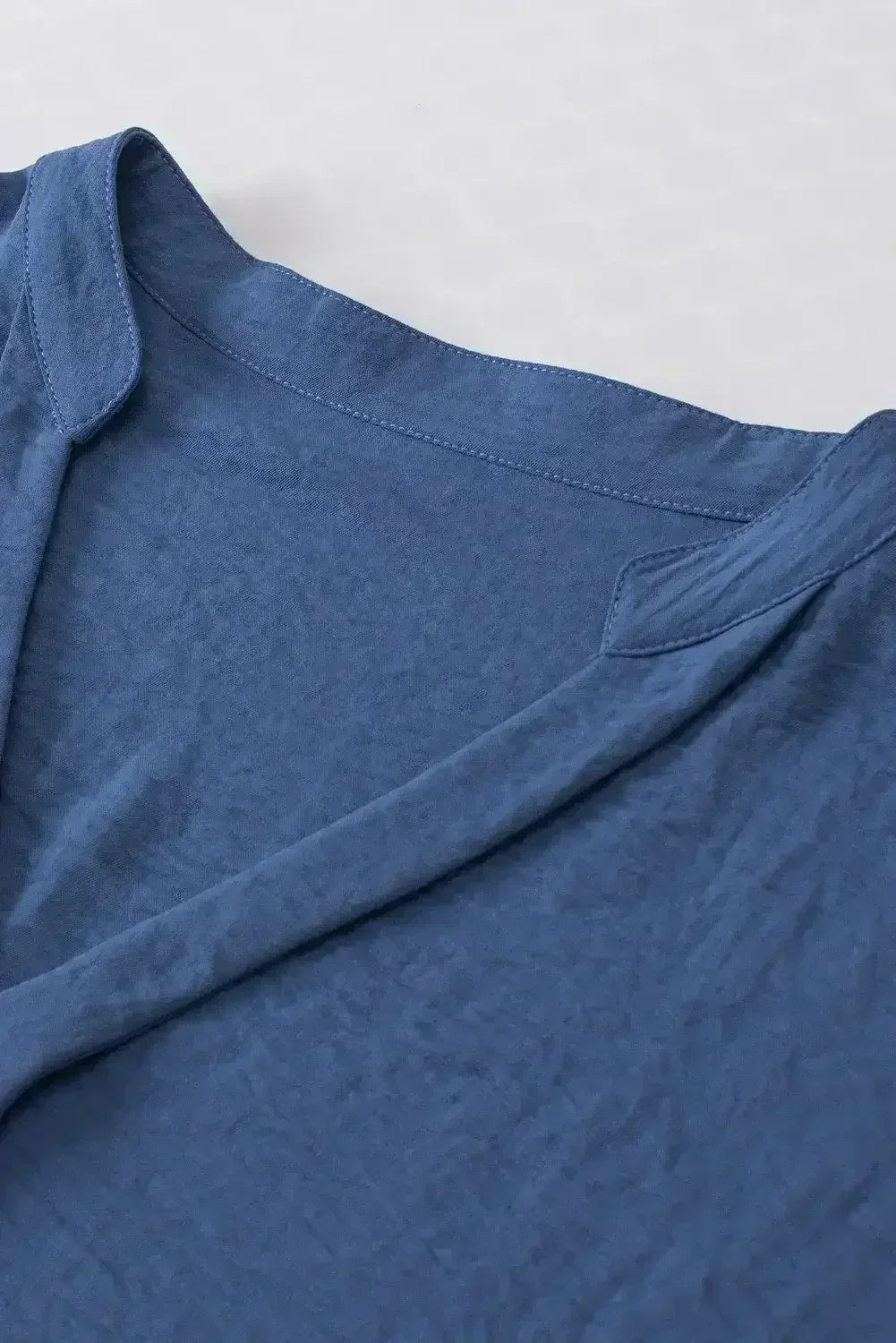 White Notched Neck Batwing Sleeve Blouse | Femstylo - Femstylo