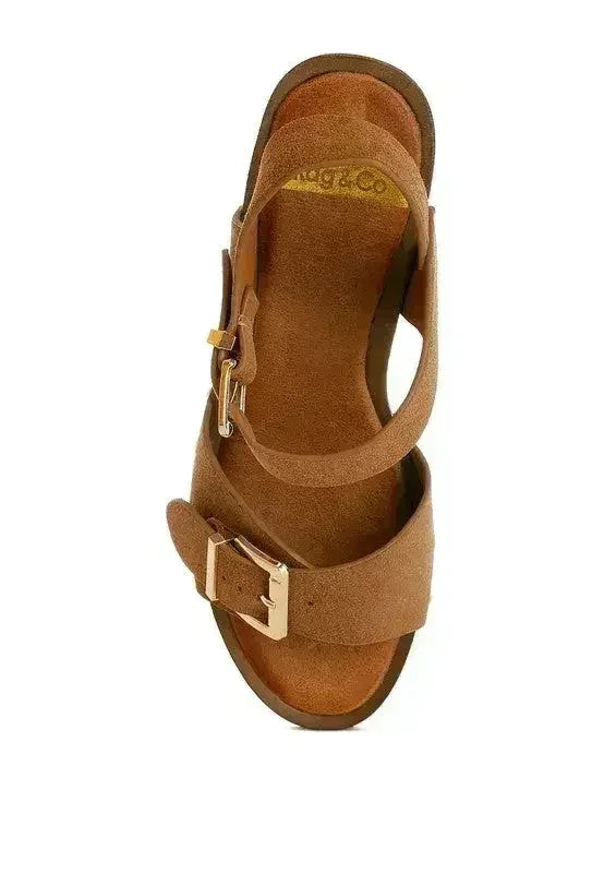 Lhasa Real Suede Leather Clog Sandals - Femstylo