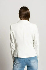 White Softina Classic Blazer - Italian Tailored | Femstylo - Femstylo