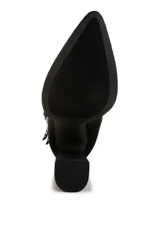 Punk Harness Boots - Studded High Heel Boots | Femstylo - Femstylo