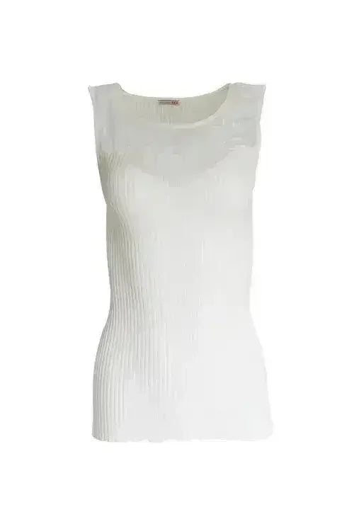 EGI Exclusive Merino Wool Blend Top with Tulle Trim. Proudly Made in - Femstylo