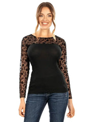 EGI Exclusive Collections Merino Wool Blend Top with Tulle Trim. - Femstylo