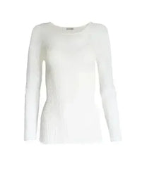 EGI Exclusive Collections Merino Wool Blend Top with Tulle Trim. - Femstylo